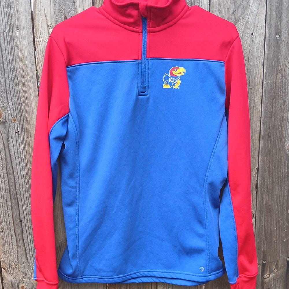 Colosseum Red and Blue Quarter-Zip Pullover